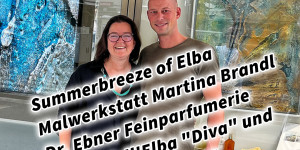 Beitragsbild des Blogbeitrags Summerbreeze of Elba Malwerkstatt Martina Brandl Dr. Ebner Feinparfumerie Acqua dellElba „Diva“ und „Come fly with me“ 