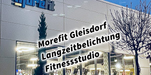 Beitragsbild des Blogbeitrags Morefit Gleisdorf Langzeitbelichtung Fitnessstudio 