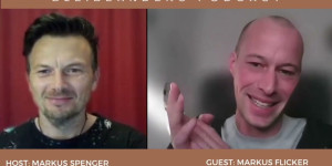 Beitragsbild des Blogbeitrags BLEIBEANDERS Podcast Inverview von Markus Spenger mit Markus Flicker als Gast Teil 2. Über Golden Nuggets im Leben und Erfahrungen 