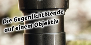 Beitragsbild des Blogbeitrags Die Gegenlichtblende auf einem Objektiv mit der Kamera 