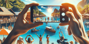 Beitragsbild des Blogbeitrags Fotografieren und Filmen im Urlaub und auf Reisen mit Smartphone im Sommer. Fotografieren und Filmen mit dem Smartphone: Bessere Fotos und Videos mit dem Handy für Freizeit, Hobby und Business 