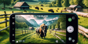 Beitragsbild des Blogbeitrags Smartphone Timelapse Zeitraffer Bison Tierwelt Herberstein Steiermark Österreich. Fotografieren und Filmen mit dem Smartphone: Bessere Fotos und Videos mit dem Handy für Freizeit, Hobby und Business