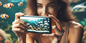 Beitragsbild des Blogbeitrags Fische im Aquarium durch Glas fotografieren und filmen. Tipps mit dem Smartphone durch eine Glasscheibe aufnehmen. Fotografieren und Filmen mit dem Smartphone: Bessere Fotos und Videos mit dem Handy für Freizeit, Hobby und Business 