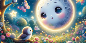 Beitragsbild des Blogbeitrags Die Abenteuer von Luna, dem kleinen Mond. Gute Nacht Geschichten für Kinder zum Einschlafen für eine schöne Reise ins Traumland zum Vorlesen und selber lesen lassen mit Mehrwert, Wissen und Lernerfolg Buch von Markus Flicker