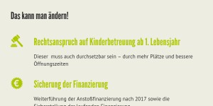Beitragsbild des Blogbeitrags Kinderbetreuung: 3 Baustellen – 3 wichtige Schritte