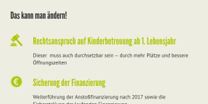 Beitragsbild des Blogbeitrags Kinderbetreuung: 3 Baustellen – 3 wichtige Schritte 