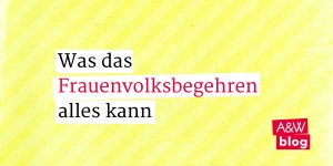 Beitragsbild des Blogbeitrags Das neue Frauenvolksbegehren: „ökonomisch fetzendeppert“? 