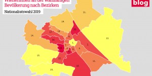 Beitragsbild des Blogbeitrags Grafik: Anteil der nicht wahlberechtigten WienerInnen an der wahlfähigen Bevölkerung nach Bezirken 