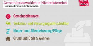 Beitragsbild des Blogbeitrags Gemeinderatswahlen in NÖ: Wahlthemen und Herausforderungen für die Gemeinden 