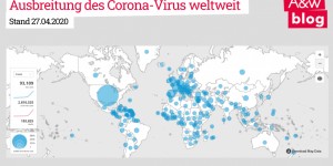 Beitragsbild des Blogbeitrags Grafik: Ausbreitung des Corona-Virus weltweit 
