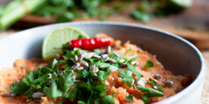 Beitragsbild des Blogbeitrags Kartoffel Karotten Hummus