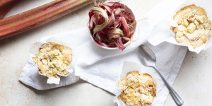Beitragsbild des Blogbeitrags Rhabarber Muffins