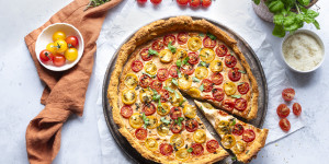 Beitragsbild des Blogbeitrags Sommerliche Tomatenquiche