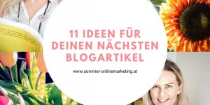 Beitragsbild des Blogbeitrags 11 Ideen für deinen nächsten Blog-Artikel