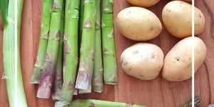 Beitragsbild des Blogbeitrags Endlich wieder Spargel: Quiche mit grünem Spargel & Erdäpfeln