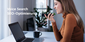 Beitragsbild des Blogbeitrags 5 Strategien zur Voice Search SEO-Optimierung deiner Inhalte 