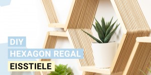 Beitragsbild des Blogbeitrags DIY – Eisstiel Regal / Popsicle Sticks shelf 