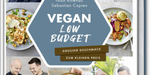 Beitragsbild des Blogbeitrags Buchrezension Vegan low budget 