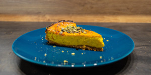 Beitragsbild des Blogbeitrags Kürbis Cheesecake | Käsekuchen Rezept
