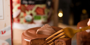 Beitragsbild des Blogbeitrags Schokomousse Törtchen für Weihnachten mit Valhrona