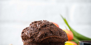 Beitragsbild des Blogbeitrags Buttermilch Schokomuffins – Saftiges Rezept für Chocoholics 