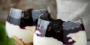 Beitragsbild des Blogbeitrags Heidelbeerdessert im Glas 