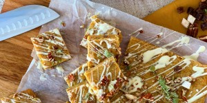 Beitragsbild des Blogbeitrags Herbstliche Blondies im Pumpkin Spice Style