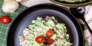 Beitragsbild des Blogbeitrags Ratze, fatze, Bärlauchspätzle