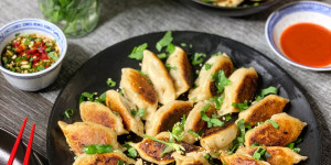 Beitragsbild des Blogbeitrags Chinesische Jiaozi – Bärlauchtascherl 