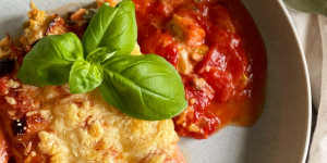 Beitragsbild des Blogbeitrags Low Carb Schinken Cannelloni