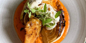 Beitragsbild des Blogbeitrags Stöcklkraut mit gerösteter Paprikacreme nach traditioneller Hausmannsart