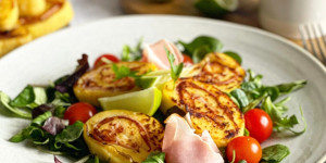 Beitragsbild des Blogbeitrags Erdäpfel Cordon Bleu für den Frühlingsbeginn