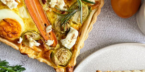 Beitragsbild des Blogbeitrags Ruckzuck – Fertig ist die Ostertarte mit Spargelschinken