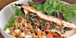 Beitragsbild des Blogbeitrags Gefüllter Lachs mit Linsensalat {Fast Food - not Junkfood}