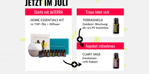 Beitragsbild des Blogbeitrags Gelegenheit Juli: TerraShield Outdoor-Mischung und Clary Sage für Emotionen