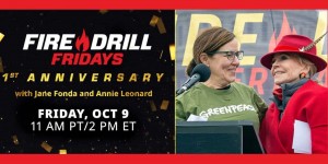 Beitragsbild des Blogbeitrags Sehen Sie sich unsere LIVE-Feier zum 1-jährigen Jubiläum mit Jane Fonda und Annie Leonard an | Greenpeace USA
