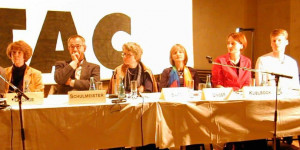 Beitragsbild des Blogbeitrags 20 Jahre Attac! Die Gründungsveranstaltung am 6. November 2000 mit Susan George,…