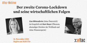 Beitragsbild des Blogbeitrags Attac-Webinar zu den wirtschaftlichen Folgen des zweiten Lockdowns…