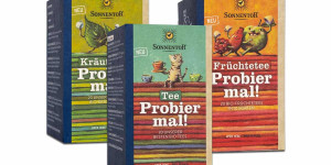 Beitragsbild des Blogbeitrags Gewinnen: Paket mit 3 Sonnentor-Tees