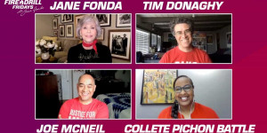 Beitragsbild des Blogbeitrags Fire Drill Friday mit Jane Fonda, Collete Pichon Battle, Joe McNeil und Tim Donaghy |  Greenpeace USA 