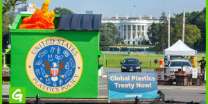 Beitragsbild des Blogbeitrags Flaming Dumpster Tours Washington, DC | Greenpeace USA