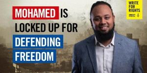 Beitragsbild des Blogbeitrags Write for Rights 2021: Mohamed Baker | Amnesty Australien