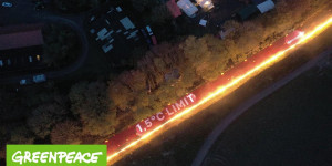 Beitragsbild des Blogbeitrags Greenpeace markiert 1,5-Grad-Grenze vor Lützerath | Greenpeace Deutschland
