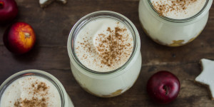 Beitragsbild des Blogbeitrags Zimtcreme mit Bratapfel-Stückchen im Zusammenarbeit mit KRUPS | Werbung 