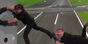 Beitragsbild des Blogbeitrags Clip des Tages: Alle Filme von Tom Cruise in 9 Minuten (nachgespielt von Tom Cruise und James Corden) 