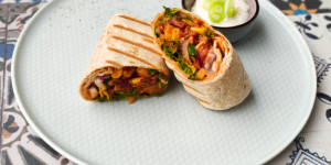 Beitragsbild des Blogbeitrags Leckere Wraps mit Chili sin Carne