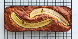 Beitragsbild des Blogbeitrags Bestes veganes Bananenbrot