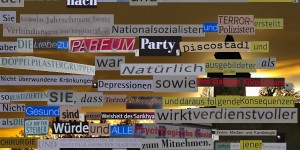 Beitragsbild des Blogbeitrags Textbombardement im öffentlichen Raum