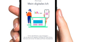 Beitragsbild des Blogbeitrags PSA präsentiert die ich.app, die hochsichere digitale Identität