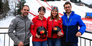 Beitragsbild des Blogbeitrags Mastercard: Benjamin Raich erlebt Streif aus Perspektive von Para-Sportlerin Veronika Aigner 